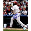 Image 1 : Ryan Howard Signed Philadelphia Phillies Swinging Action 8X10 Photo