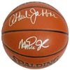 Image 1 : Kareem Abdul-Jabbar & Magic Johnson Dual Signed Spalding NBA I/O Basketball