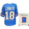 Image 1 : Charlie Joiner Signed Blue Throwback Custom Football Jersey W/HOF 96