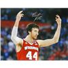 Image 1 : Frank Kaminsky Signed Wisconsin Badgers Arms Raised 16X20 Photo