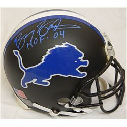 Barry Sanders Signed Detroit Lions Custom Black Matted Pro Helmet W/HOF 04