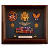 Image 1 : WW II Major Evan Long US Army Air Corps Shadow Box