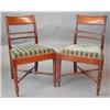 Image 1 : A good set of six early 19th century mahogany bar back dining chairs on turned supports united b...