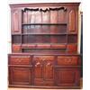 Image 1 : An 18th century oak Westmoreland dresser, the plate rack with small drawers and shelves flanked...