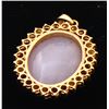 Image 3 : Certified 14K Gold Jade, Ruby & Diamond Pendant 35x22mm, 10gr, 31ctw