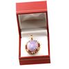 Image 6 : Certified 14K Gold Jade, Ruby & Diamond Pendant 35x22mm, 10gr, 31ctw