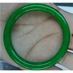 Certified Chinese Imperial Green Jade Jadeite Bangle