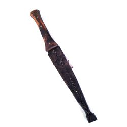 Ancient Old Africa Nigerian Toubou Tuareg Dagger w/ Sheath 13"