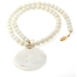 Certified GLA Jade Jadeite Bead Strand w. Jade 50mm Medallion 20.00" length, 77.50 grams