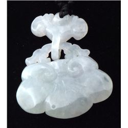 Certified GLA Natural Icy Jade Jadeite AAAA 42x24mm