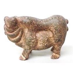 Enormous Old Chinese Carved Jade Pig Sculpture, 6-lbs