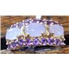 Image 1 : Fine 14K Gold Icy Lavender Jade & Amethyst Ring