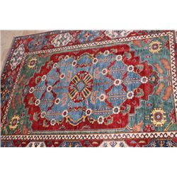 Antique Xlarge Fine Floral Wool Rug Afghanistan, Kazak Caucasian 93x73", 25-lbs Oriental Tribal Rug