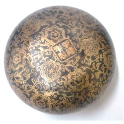 Antique Chinese Oil Holder w/ Patina Inside &Niellio Work