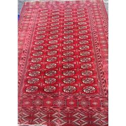 Vintage Persian Turkaman Rug 107 x 70.00" inches, 16.25-lbs