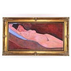 Original c1968 American Oil on Canvas by California Artist 57x33"