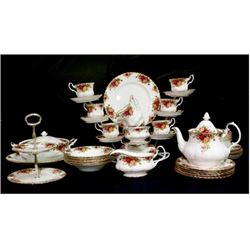 Vintage Rare Never Used 1962 Imported Real English Bone China Complete 45 piece Set "Country Roses"