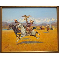 Konstantin Konstantinovich Kuznetsov Original Oil on Canvas c1950 Russian Signed 28x25"