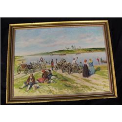 Konstantin Konstantinovich Kuznetsov Original Oilc1950 Russian Signed 28x25"