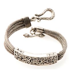 Vintage Custom Made Solid Sterling Silver Bracelet (Estate)