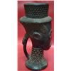 Image 3 : Rare African Kuba Wine Vessel w. Patina 13x6" (Part of a Private Collection)