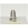 Image 1 : #5-STERLING SILVER CUBIC ZIRCONIA NAIL RING