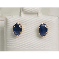 #10-10KT GOLD  SAPPHIRES EARRINGS
