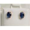 Image 1 : #10-10KT GOLD  SAPPHIRES EARRINGS