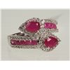 Image 2 : #11-STERLING SILVER RUBY RING