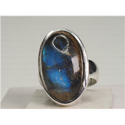 #22-STERLING SILVER LABRODORITE RING
