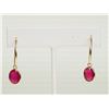 Image 1 : #26-14KT  GOLD RUBY EARRINGS