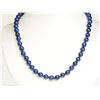 Image 1 : #31-LAPIS LAZIL INDIVIDUALLY KNOTTED NECKLACE