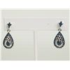 Image 1 : #35-STERLING SILVER DIAMOND EARRINGS WITH 30
