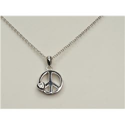 #36-STERLING SILVER RHODUIM PLATED DIAMOND