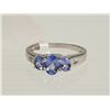 Image 1 : #38-STERLING SILVER TANZANITE AND TOPAZ RING