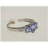 Image 2 : #38-STERLING SILVER TANZANITE AND TOPAZ RING