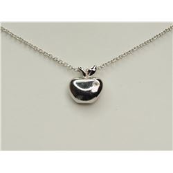 #42STERLING SILVER DIAMOND RHODUIM PLATED NECKLACE