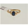 Image 1 : #47-10KT GOLD SAPPHIRE DIAMOND RING