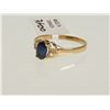 Image 2 : #47-10KT GOLD SAPPHIRE DIAMOND RING
