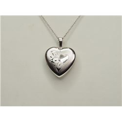 #48-STERLING SILVER HEART LOCKET
