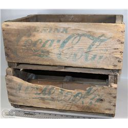 PAIR OF WOOD COCA COLA CRATES