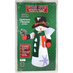 FIBER OPTIC 24" CONTINUOUS CHANGING COLOR SNOWMAN