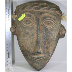 LARGE AFRICAN CLAY HANGING MASK