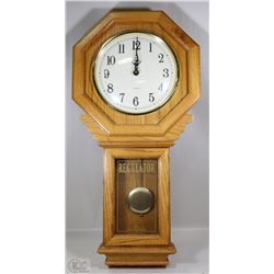 WOOD QUARTZ REGULATOR CLOCK