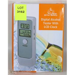 NEW DIGITAL ALCOHOL BREATH TESTER WITH LCD CLOCK