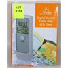 Image 1 : NEW DIGITAL ALCOHOL BREATH TESTER WITH LCD CLOCK