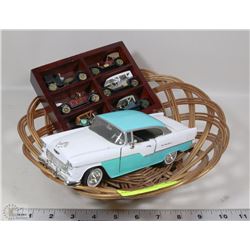 VINTAGE 1957 DIE CAST CHEVROLET BELAIR TRUNK, HOOD