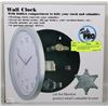 Image 1 : NEW IN BOX SILVER WALL CLOCK WITH HIDDEN SAFE