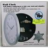 Image 1 : NEW IN BOX SILVER WALL CLOCK WITH HIDDEN SAFE
