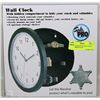 Image 1 : NEW IN BOX BLACK WALL CLOCK WITH HIDDEN SAFE